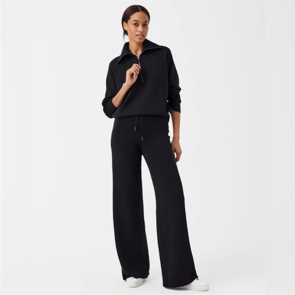 SPANX “Air Essentials Wide Leg Pant” Very Black Size Medium New With Tag! - Picture 3 of 13